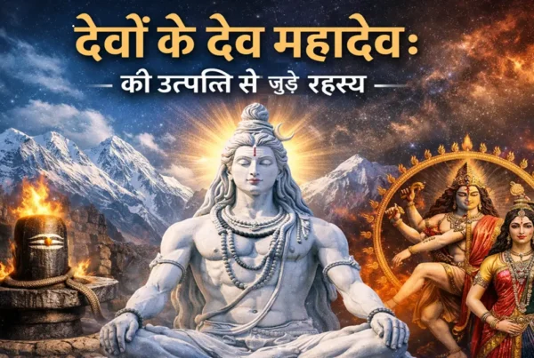 भगवान शिव की उत्पत्ति का रहस्य दर्शाता महादेव का आध्यात्मिक चित्र