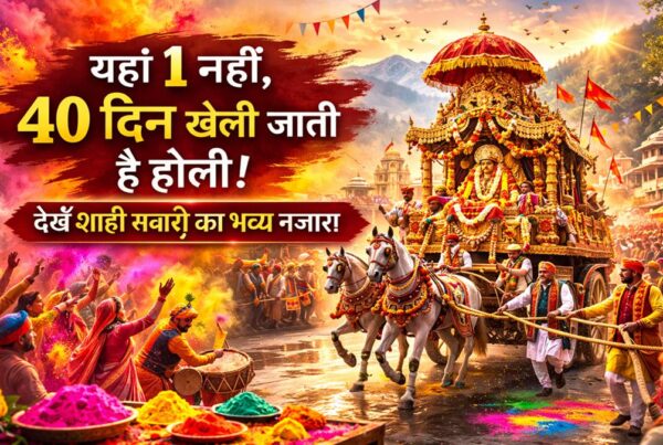 कुल्लू हिमाचल प्रदेश में 40 दिन तक चलने वाली होली की शाही सवारी का भव्य दृश्य