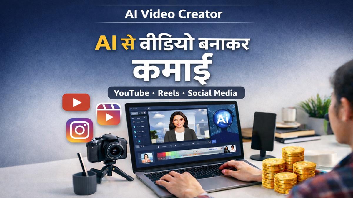 AI से वीडियो बनाकर सोशल मीडिया से कमाई करने का आसान तरीका
