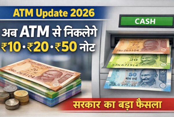 ATM से ₹10 ₹20 ₹50 के छोटे नोट निकलते हुए