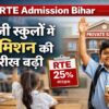 बिहार में RTE के तहत निजी स्कूलों में 25 प्रतिशत आरक्षण और एडमिशन की तारीख बढ़ने से जुड़ी जानकारी
