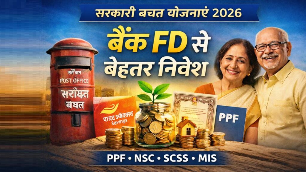 2026 की सरकारी बचत योजनाएं PPF NSC SCSS MIS निवेश विकल्प