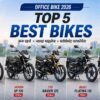 ऑफिस जाने के लिए बेस्ट 5 बाइक 2026 इंडिया Hero Splendor SP125 Raider Platina Shine