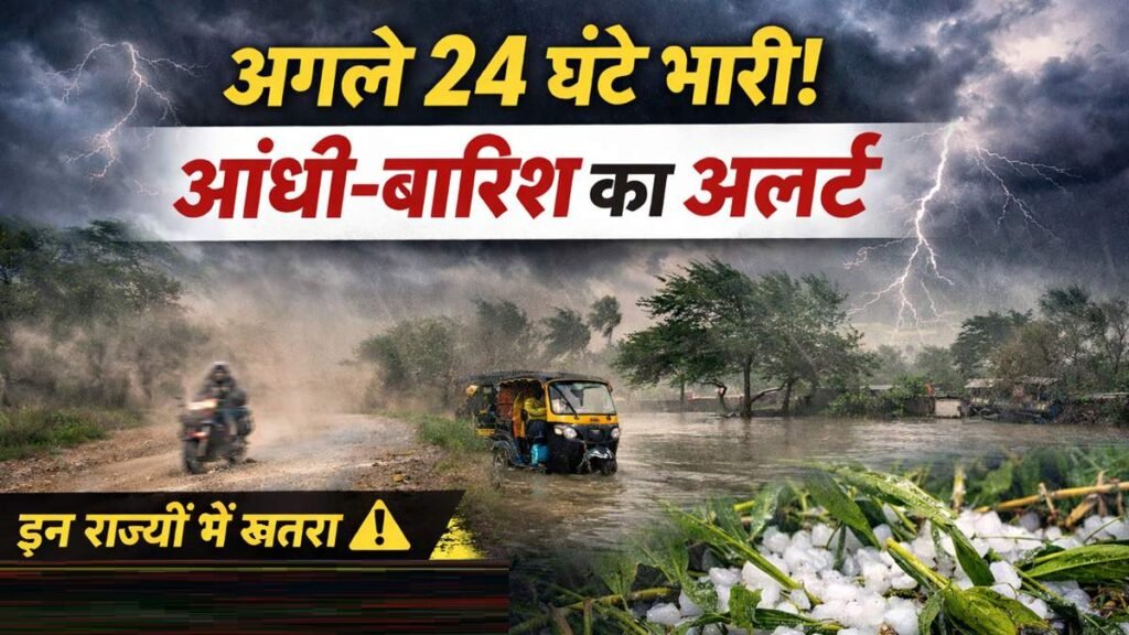 भारत में मौसम अलर्ट 2026 आंधी बारिश और तेज हवा का खतरा