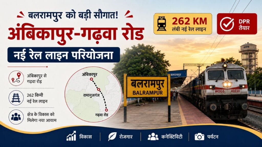 Balrampur Gets New Rail Connectivity: Abikapur–Garhwa Road Rail Line Approved